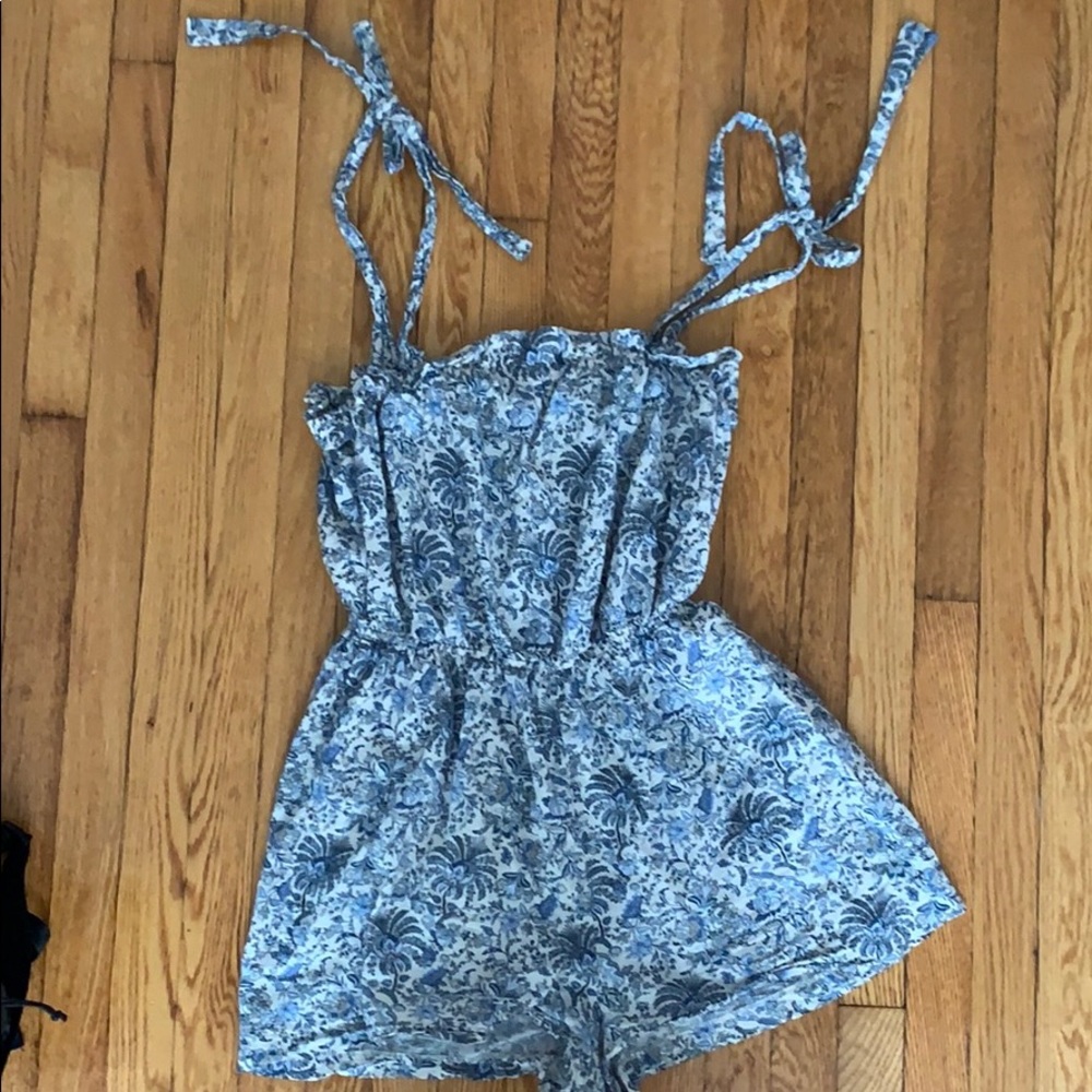 Paisley Tie-strap Romper